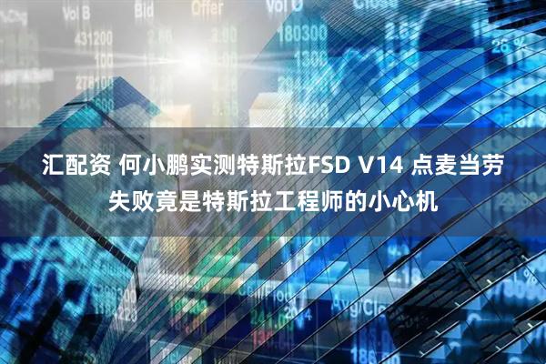 汇配资 何小鹏实测特斯拉FSD V14 点麦当劳失败竟是特斯拉工程师的小心机