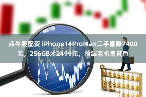 点牛股配资 iPhone14ProMax二手直降7400元，256GB才2499元，捡漏老机皇真香